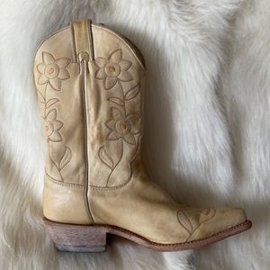 Justin L2853 women’s floral vintage tan western boots